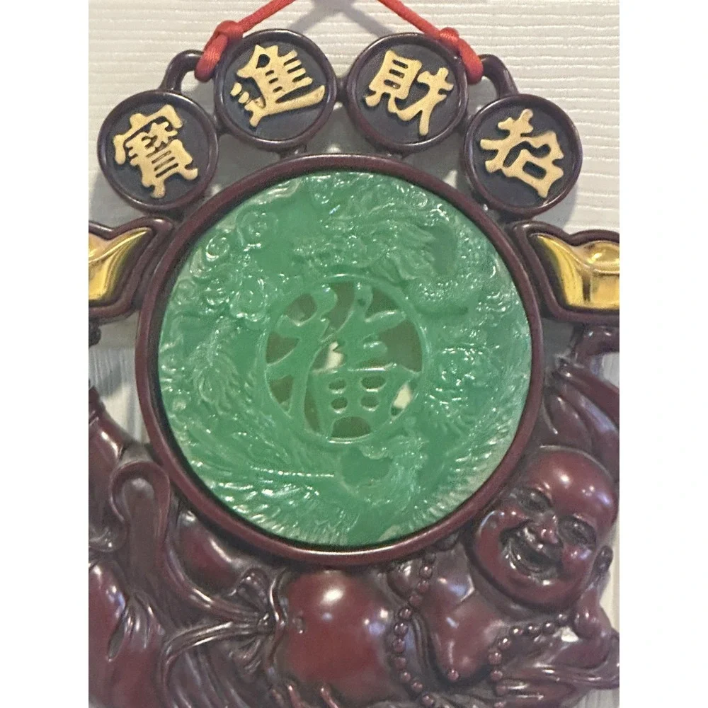 Vintage Hanging Buddha Wood Good Luck‎ Wall Decor